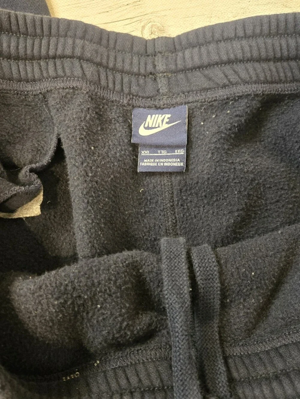 Nike Men’s XXL Navy Fleece Lined Sweatpants Swoosh Logo Athletic Lounge Pants